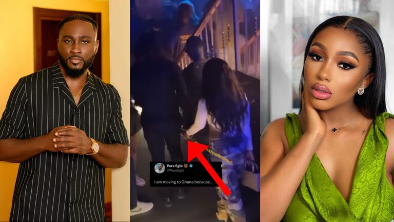 BBN AllStar Pere spark breakup rumor with Mercy Eke as video of him with a mystery lady in Ghana surfaced.